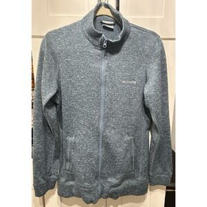 Columbia Fleece Jacket Women's XL Blue Heathered‎ Coat Full Zip Fall